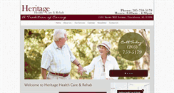 Desktop Screenshot of heritagehealthcareandrehab.com